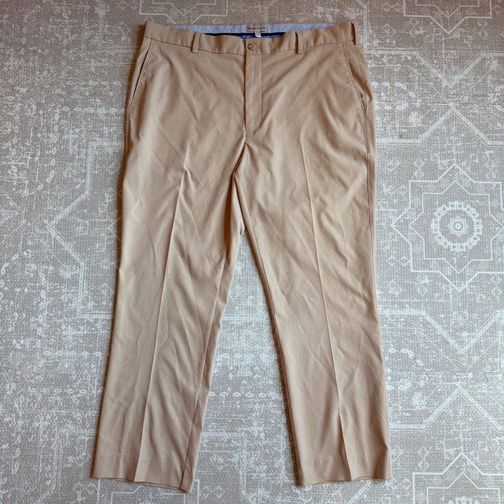 Peter Millar Mens 36/32 Beige Dress Pants Trousers Golf Career Casual